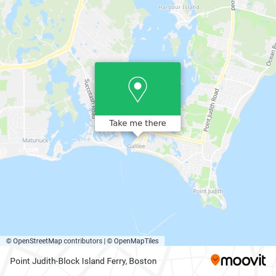 Point Judith-Block Island Ferry map
