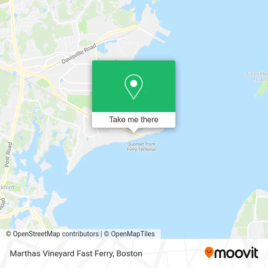 Marthas Vineyard Fast Ferry map
