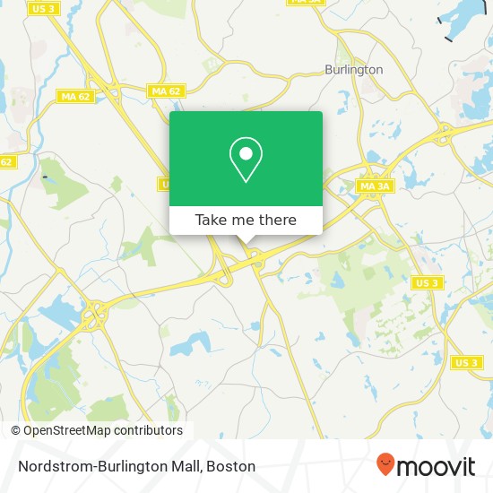 Mapa de Nordstrom-Burlington Mall