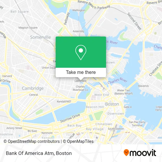 Bank Of America Atm map