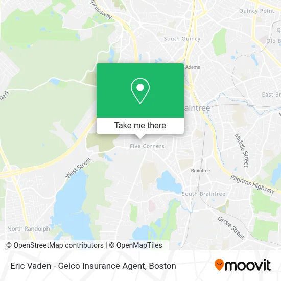 Eric Vaden - Geico Insurance Agent map