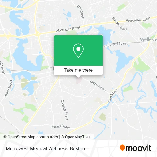 Metrowest Medical Wellness map