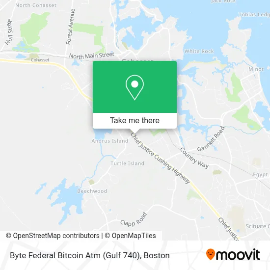 Byte Federal Bitcoin Atm (Gulf 740) map