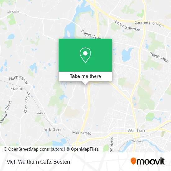 Mgh Waltham Cafe map