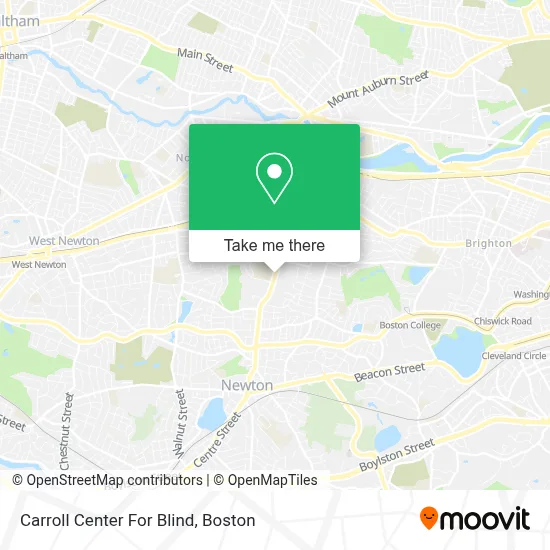 Carroll Center For Blind map