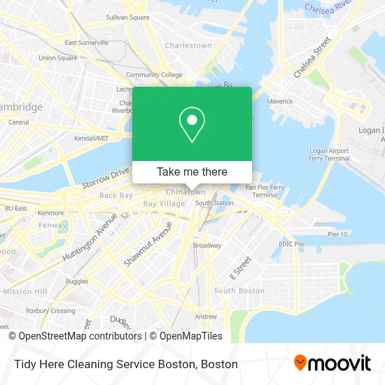 Tidy Here Cleaning Service Boston map