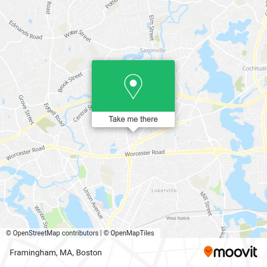 Framingham, MA map