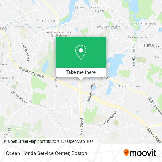 Ocean Honda Service Center map