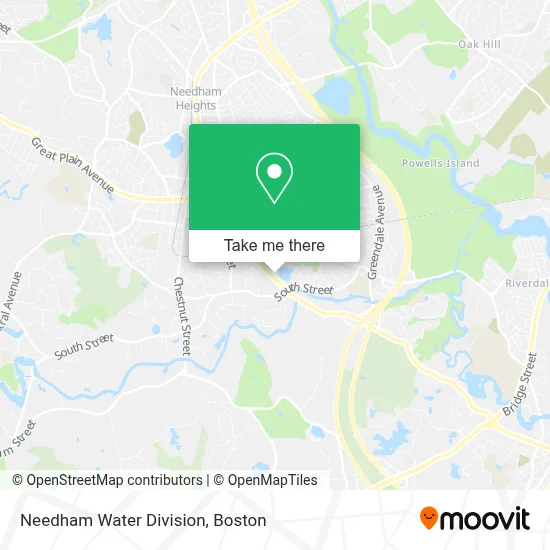 Needham Water Division map