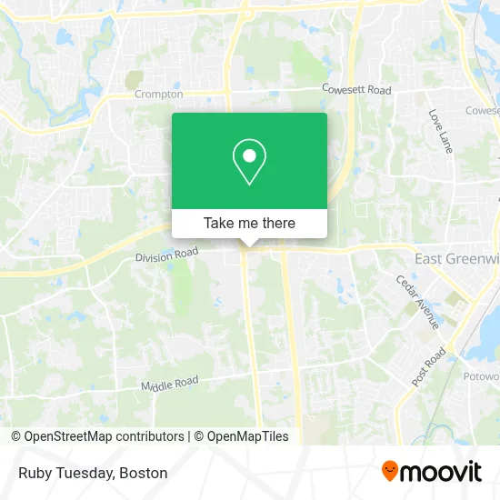Ruby Tuesday map