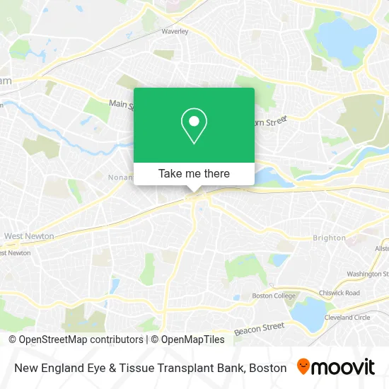 New England Eye & Tissue Transplant Bank map