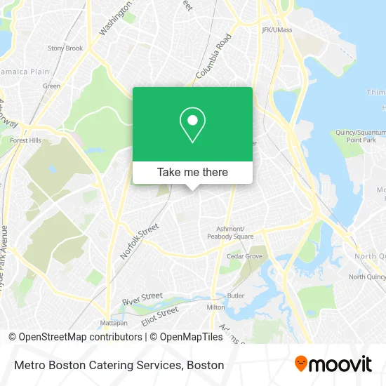 Metro Boston Catering Services map