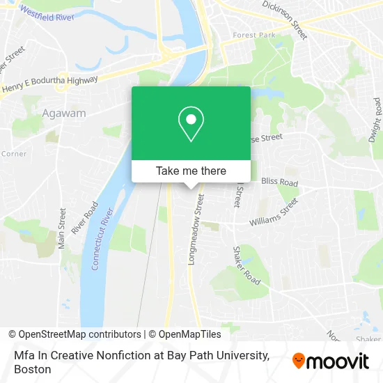 Mfa In Creative Nonfiction at Bay Path University map