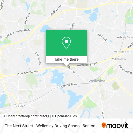The Next Street - Wellesley Driving School map