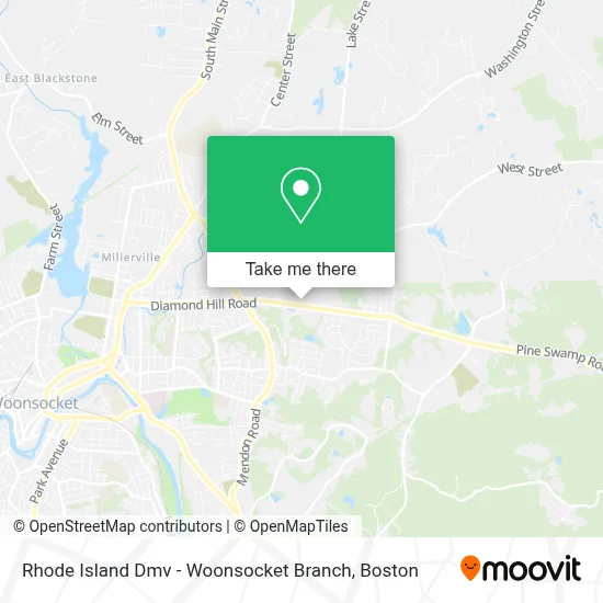 Rhode Island Dmv - Woonsocket Branch map
