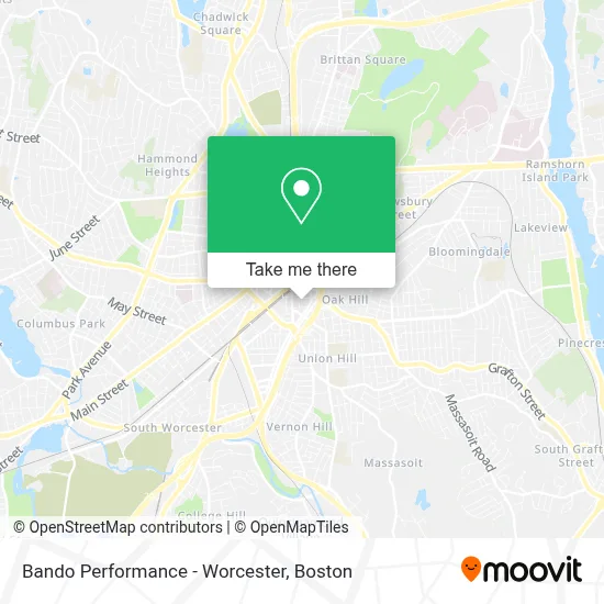 Bando Performance - Worcester map