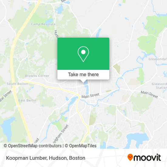 Koopman Lumber, Hudson map