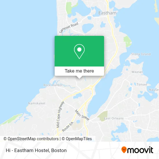 Hi - Eastham Hostel map