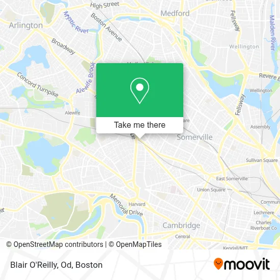 Blair O'Reilly, Od map