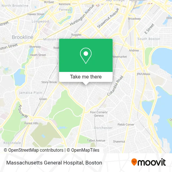 Massachusetts General Hospital map