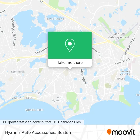 Hyannis Auto Accessories map