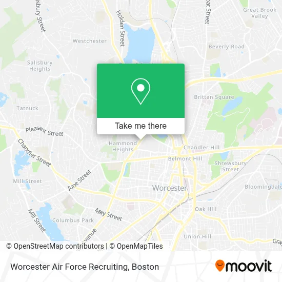 Worcester Air Force Recruiting map