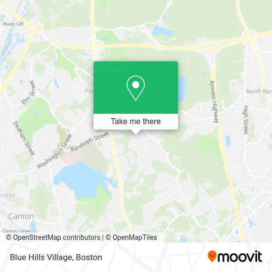 Blue Hills Village map