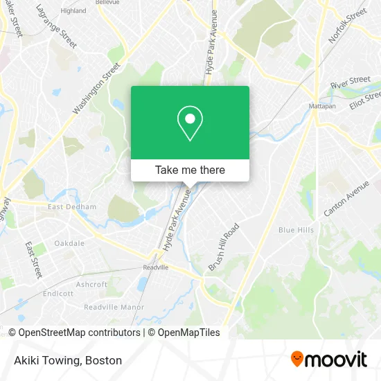 Akiki Towing map