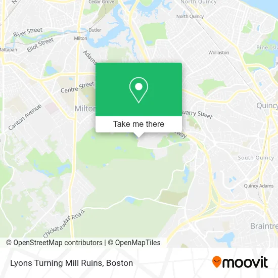Lyons Turning Mill Ruins map