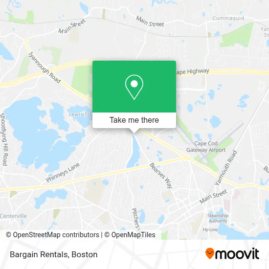 Bargain Rentals map