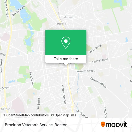 Brockton Veteran's Service map