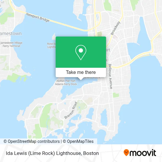Ida Lewis (Lime Rock) Lighthouse map