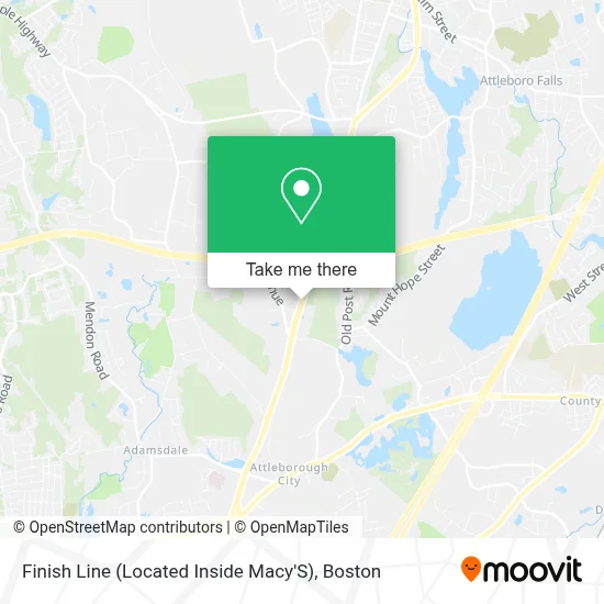 Finish Line (Located Inside Macy'S) map