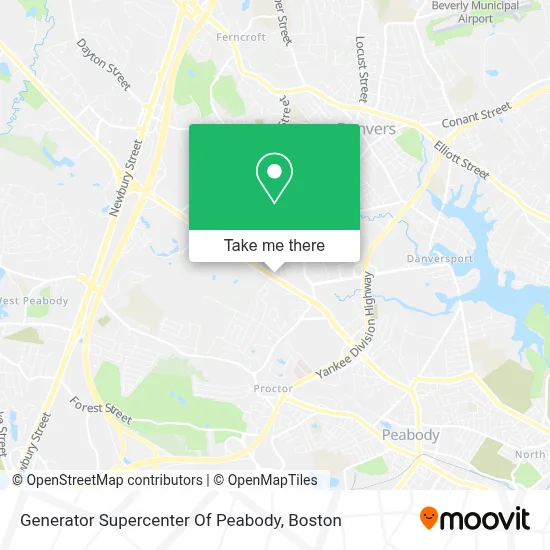 Generator Supercenter Of Peabody map
