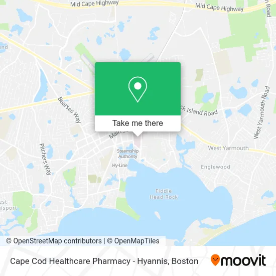 Cape Cod Healthcare Pharmacy - Hyannis map