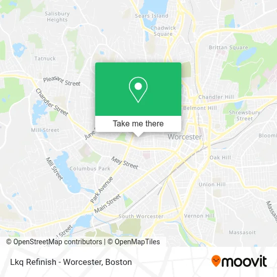 Lkq Refinish - Worcester map