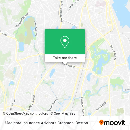 Medicare Insurance Advisors Cranston map