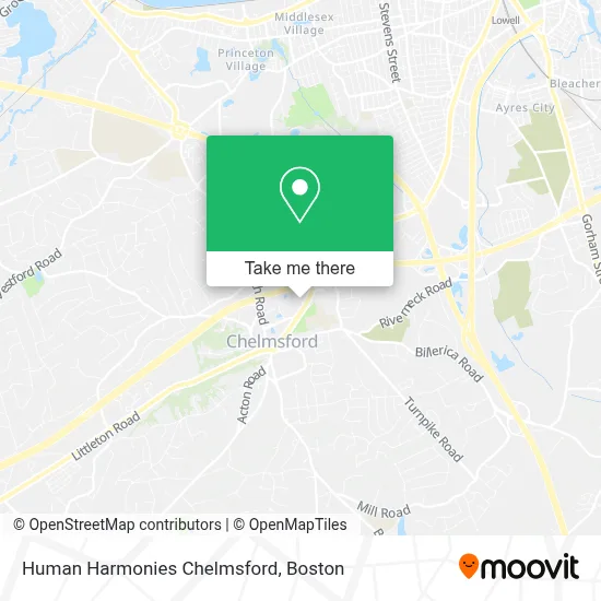 Human Harmonies Chelmsford map