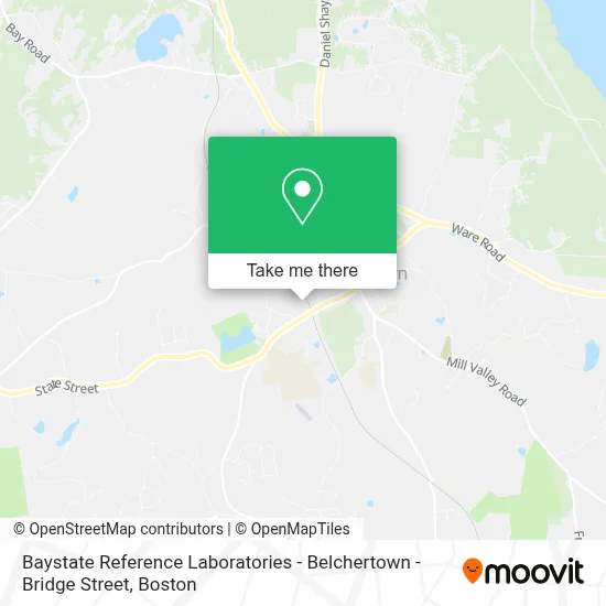Baystate Reference Laboratories - Belchertown - Bridge Street map