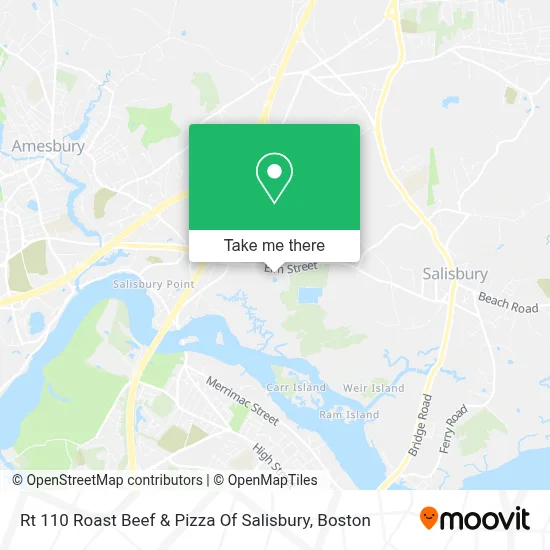 Rt 110 Roast Beef & Pizza Of Salisbury map