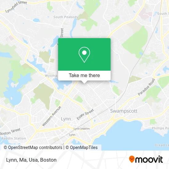 Lynn, Ma, Usa map
