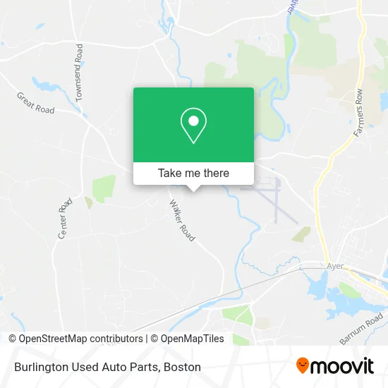 Burlington Used Auto Parts map