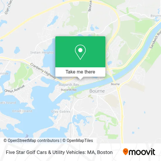 Five Star Golf Cars & Utility Vehicles: MA map