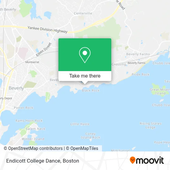 Endicott College Dance map