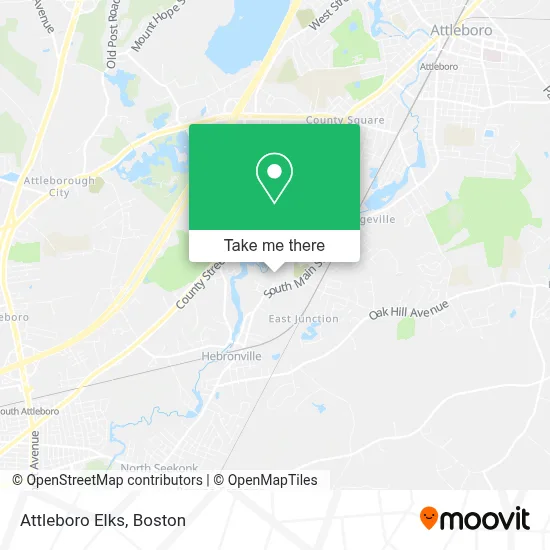 Attleboro Elks map
