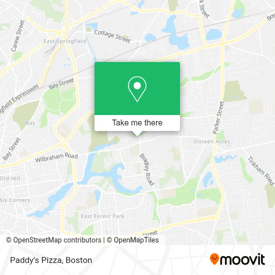 Paddy's Pizza map