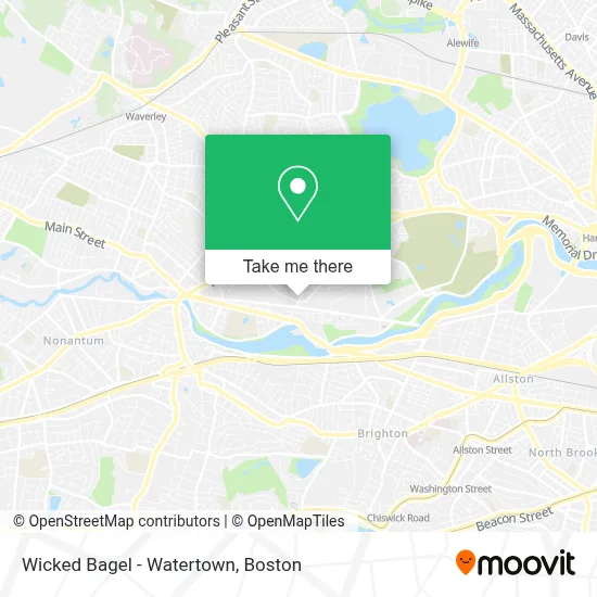 Wicked Bagel - Watertown map