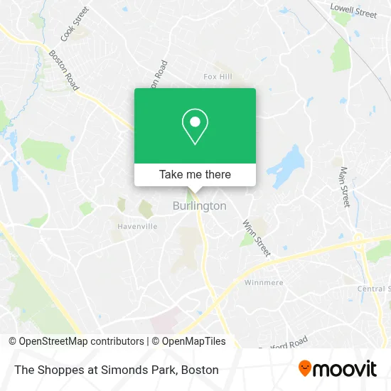 The Shoppes at Simonds Park map