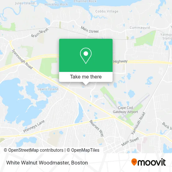 White Walnut Woodmaster map