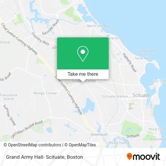 Grand Army Hall- Scituate map